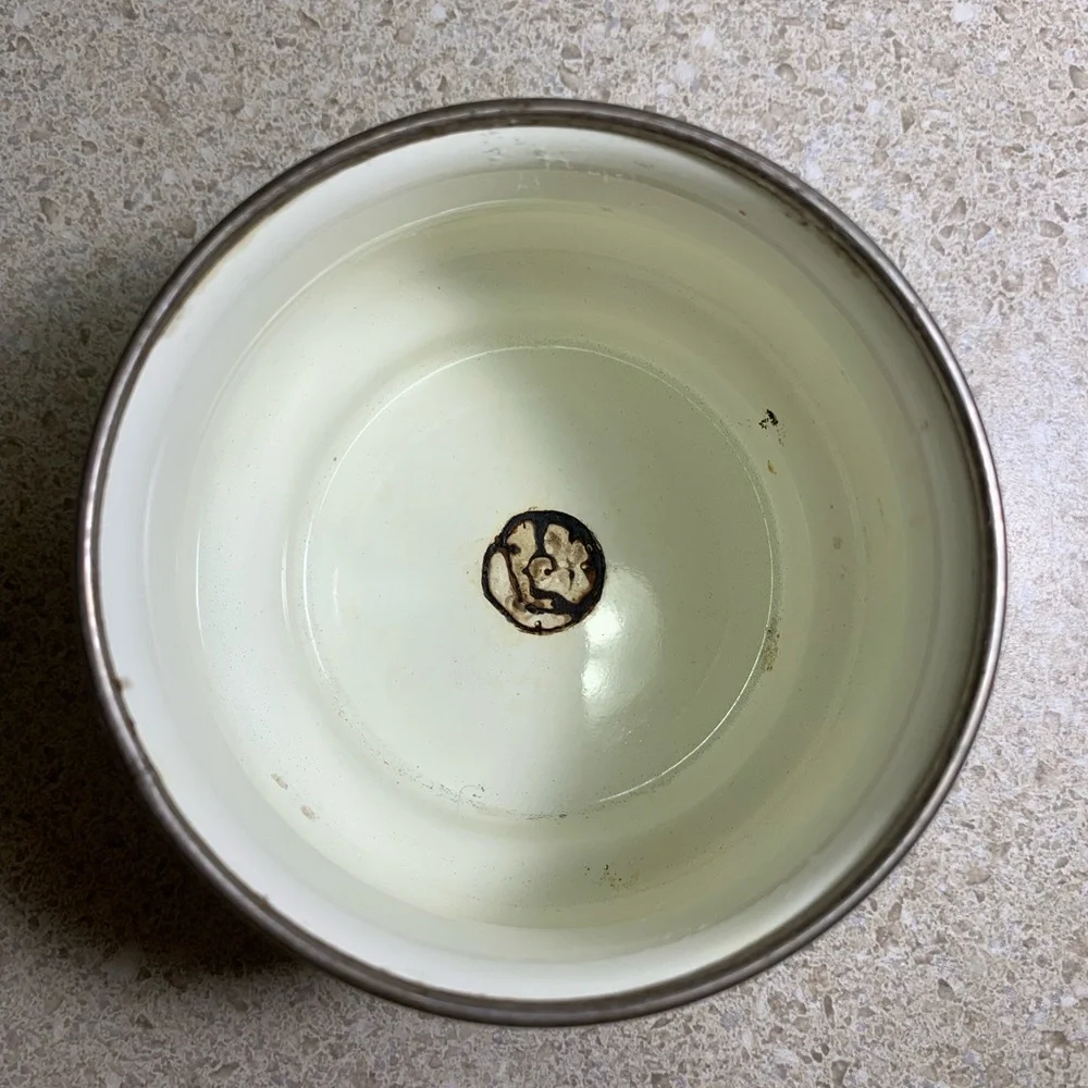 MacKenzie-Childs Checkered Pot - Black, White, Cream - Picture 4 of 9